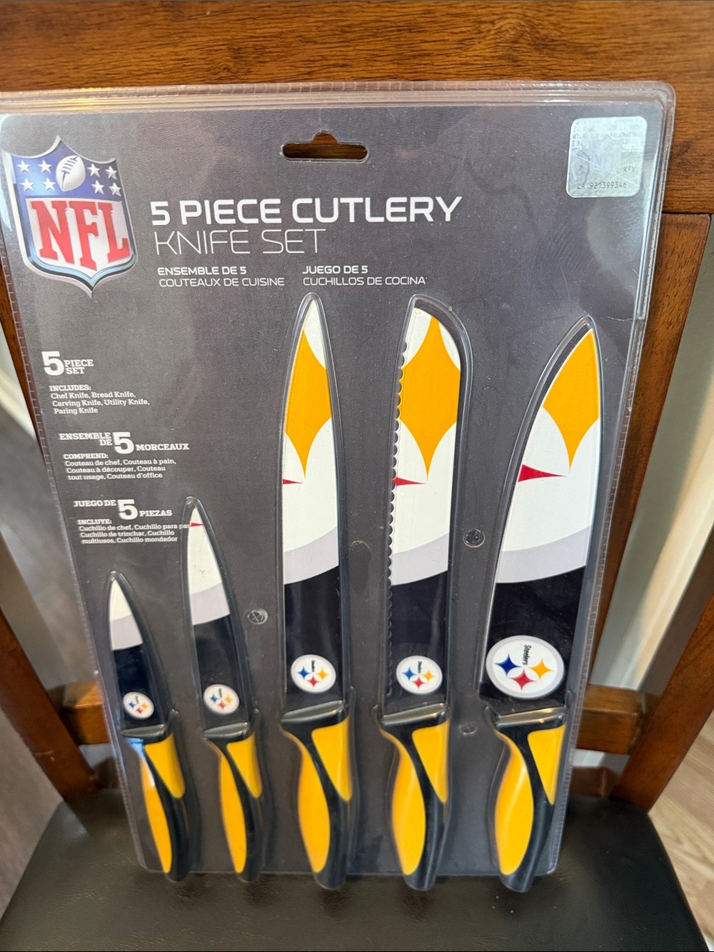 New! Steelers 5 piece Cutlery Knife Set